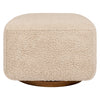 M26385CSGDB,Babyletto,Kiwi Gliding Ottoman in Chai Shearling with Dark Wood Base