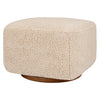 M26385CSGDB,Babyletto,Kiwi Gliding Ottoman in Chai Shearling with Dark Wood Base
