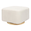 M26385PCMEWLB,Babyletto,Kiwi Gliding Ottoman in Performance Cream Eco-Weave w/ Light Wood Base