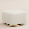 M26385WBG,Babyletto,Kiwi Gliding Ottoman in Ivory Boucle w/ Gold Base
