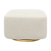 M26385WBG,Babyletto,Kiwi Gliding Ottoman in Ivory Boucle w/ Gold Base