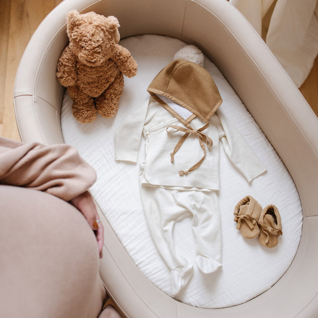 M26834GMLB,Babyletto,babyletto x GATHRE Capsule Bassinet in Millet
