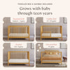 M27901HY,Babyletto,Swell 4-in-1 Convertible Crib w/Toddler Conversion Kit in Honey