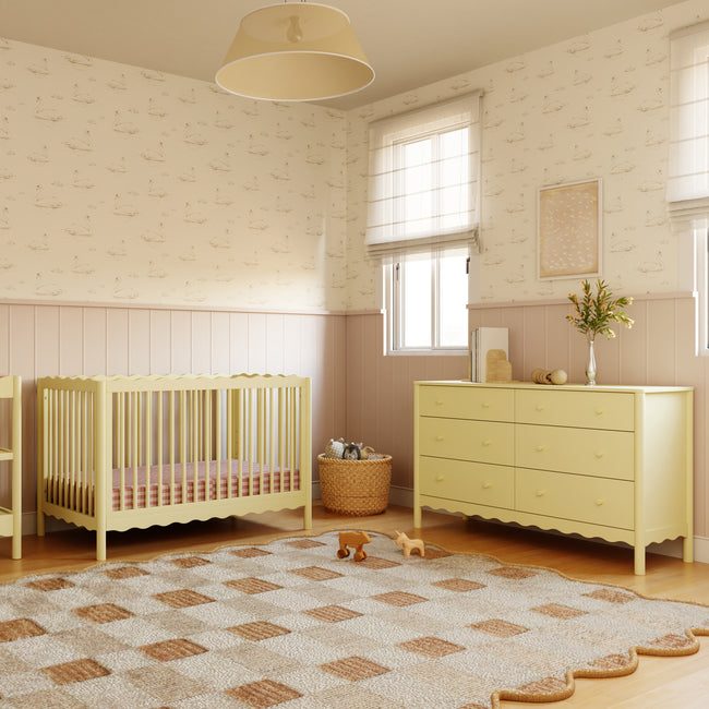 M27916PY,Babyletto,Swell 6-Drawer Assembled Dresser in Pale Yellow