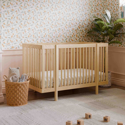 M29880BD,Babyletto,Pogo 8-in-1 Convertible Crib w/ Bassinet & Toddler Bed Kits in Blonde