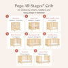 M29880BD,Babyletto,Pogo 8-in-1 Convertible Crib w/All-Stages Conversion Kits in Blonde