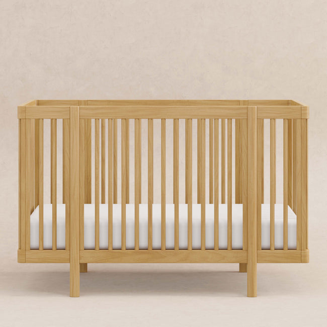 M29880HY,Babyletto,Pogo 8-in-1 Convertible Crib w/ Bassinet & Toddler Bed Kits in Honey