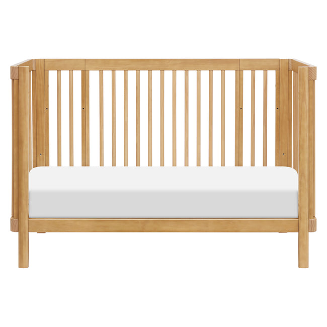 M29880HY,Babyletto,Pogo 8-in-1 Convertible Crib w/ Bassinet & Toddler Bed Kits in Honey