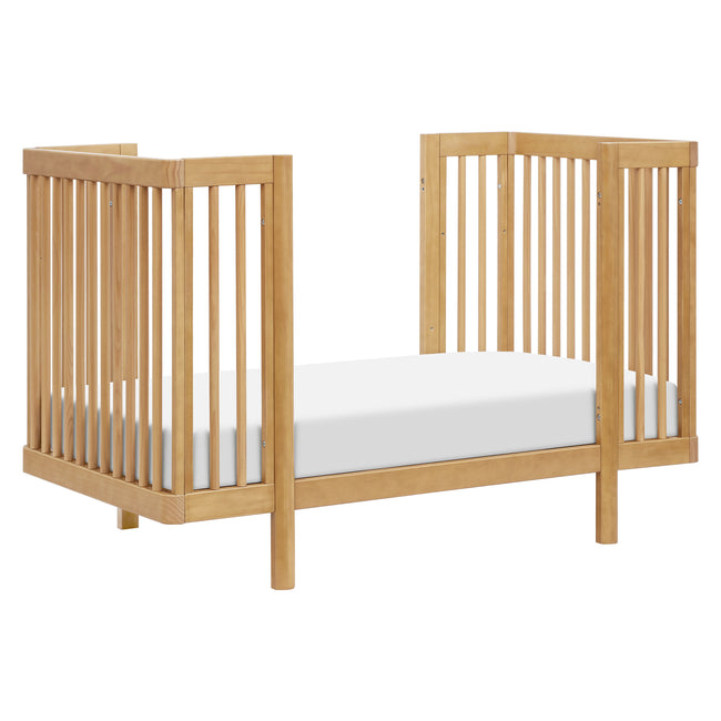 M29880HY,Babyletto,Pogo 8-in-1 Convertible Crib w/ Bassinet & Toddler Bed Kits in Honey