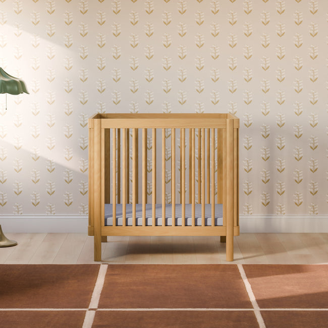 M29880HY,Babyletto,Pogo 8-in-1 Convertible Crib w/ Bassinet & Toddler Bed Kits in Honey