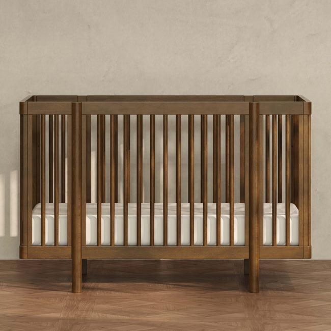 M29880NL,Babyletto,Pogo 8-in-1 Convertible Crib w/ Bassinet & Toddler Bed Kits in Natural Walnut