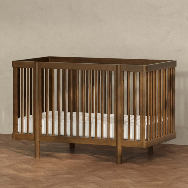 M29880NL,Babyletto,Pogo 8-in-1 Convertible Crib w/ Bassinet & Toddler Bed Kits in Natural Walnut