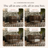 M29880NL,Babyletto,Pogo 8-in-1 Convertible Crib w/All-Stages Conversion Kits in Natural Walnut