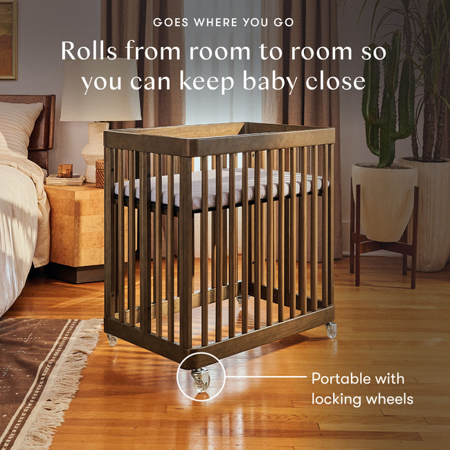 M29880NL,Babyletto,Pogo 8-in-1 Convertible Crib w/All-Stages Conversion Kits in Natural Walnut