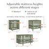 M29880OL,Babyletto,Pogo 8-in-1 Convertible Crib w/All-Stages Conversion Kits in Olive