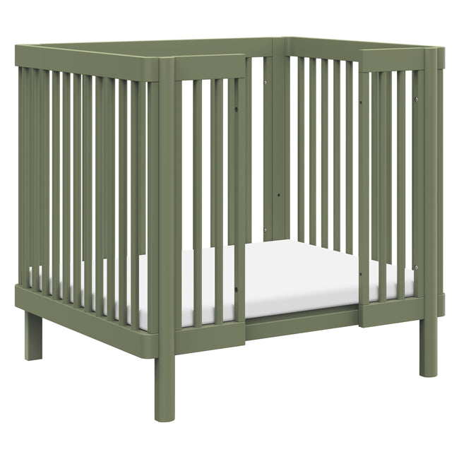 M29880OL,Babyletto,Pogo 8-in-1 Convertible Crib w/All-Stages Conversion Kits in Olive