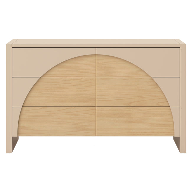 M30216TPESH,Babyletto,Moab 6-Drawer Assembled Dresser in Taupe/Ash