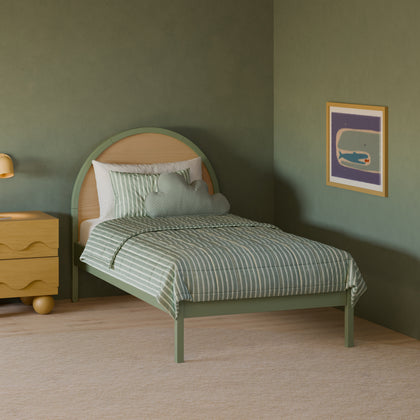 M30269OLSH,Babyletto Kids,Moab Twin Bed in Olive/Ash