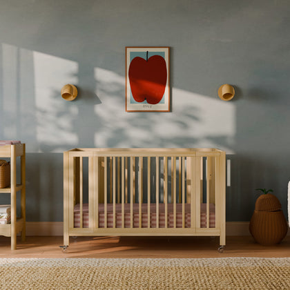 M30880BD,Babyletto,Rolli 9-in-1 Convertible All-Stages® Crib w/ Bassinet & Toddler Bed Kits in Blonde