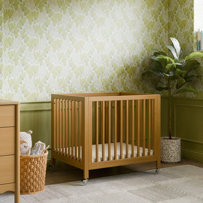 M30880HY,Babyletto,Rolli 9-in-1 Convertible All-Stages® Crib w/ Bassinet & Toddler Bed Kits in Honey