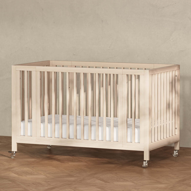 M30880NX,Babyletto,Rolli 9-in-1 Convertible All-Stages® Crib w/ Bassinet & Toddler Bed Kits in Washed Natural