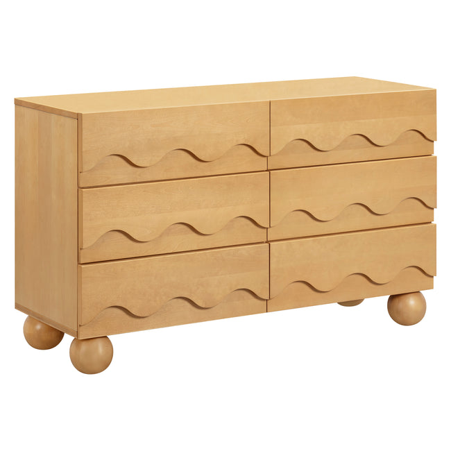 M31116HY,Babyletto Kids,Lido Wave 6-Drawer Assembled Dresser in Honey