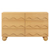 M31116HY,Babyletto Kids,Lido Wave 6-Drawer Assembled Dresser in Honey