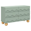 M31116LSHY,Babyletto Kids,Lido Wave 6-Drawer Assembled Dresser in Light Sage and Honey