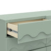 M31116LSHY,Babyletto Kids,Lido Wave 6-Drawer Assembled Dresser in Light Sage and Honey