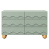 M31116LSHY,Babyletto Kids,Lido Wave 6-Drawer Assembled Dresser in Light Sage and Honey