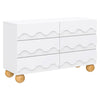M31116WHY,Babyletto Kids,Lido Wave 6-Drawer Assembled Dresser in White and Honey