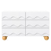 M31116WHY,Babyletto Kids,Lido Wave 6-Drawer Assembled Dresser in White and Honey