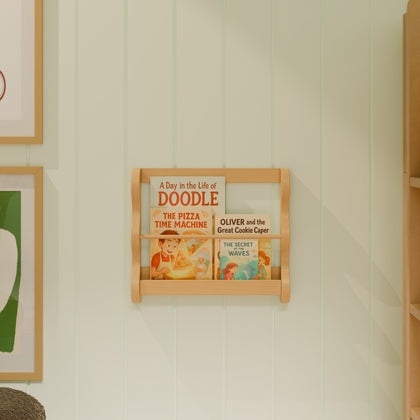 M31130HY,Babyletto Kids,Lido Wave Book Rack in Honey