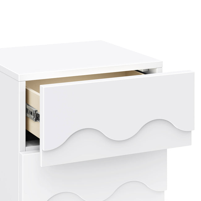 M31160WHY,Babyletto Kids,Lido Wave Nightstand in White and Honey