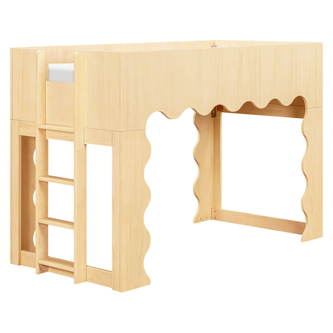 M31171BD,Babyletto Kids,Lido Wave Low Loft Twin Bed in Blonde