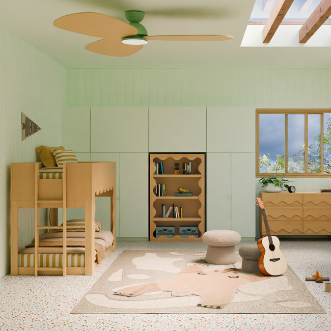 M31171HY,Babyletto Kids,Lido Wave Low Loft Twin Bed in Honey