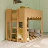M31171HY,Babyletto Kids,Lido Wave Low Loft Twin Bed in Honey