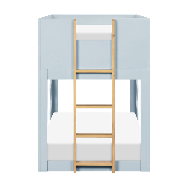 M31171PBHY,Babyletto Kids,Lido Wave Low Loft Twin Bed in Powder Blue and Honey