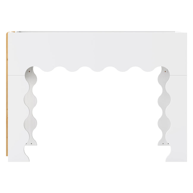 M31171WHY,Babyletto Kids,Lido Wave Low Loft Twin Bed in White and Honey
