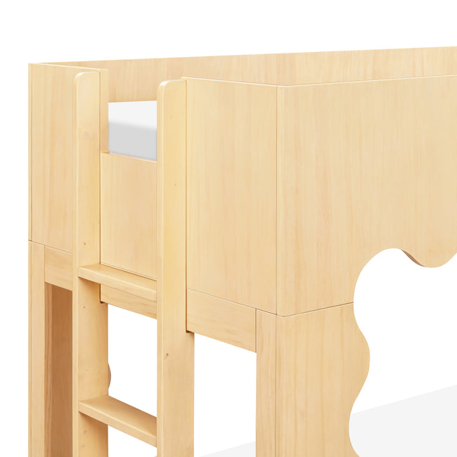 M31194BD,Babyletto Kids,Lido Wave Convertible Bunk Bed in Blonde