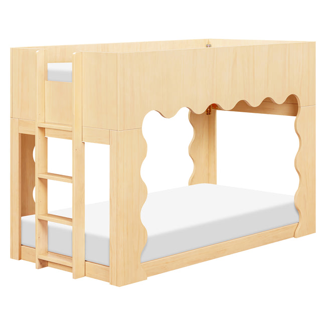 M31194BD,Babyletto Kids,Lido Wave Convertible Bunk Bed in Blonde