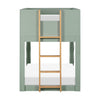 M31194LSHY,Babyletto Kids,Lido Wave Convertible Bunk Bed in Light Sage and Honey