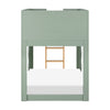 M31194LSHY,Babyletto Kids,Lido Wave Convertible Bunk Bed in Light Sage and Honey
