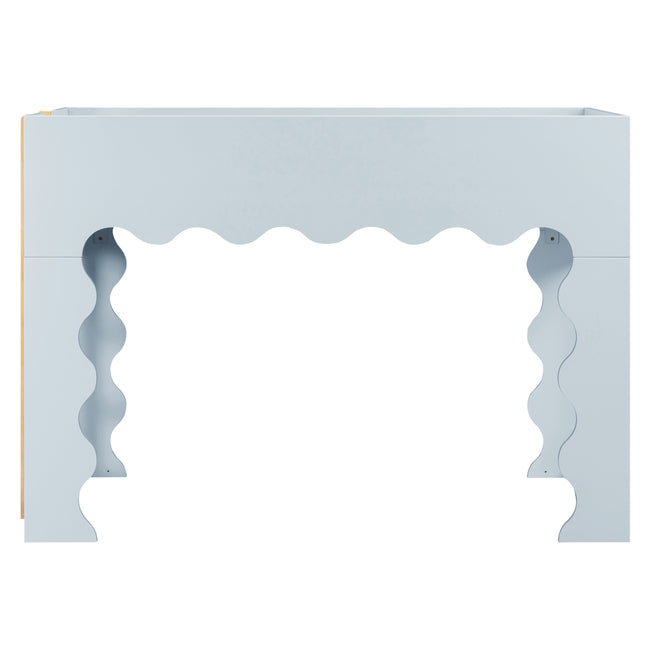 M31194PBHY,Babyletto Kids,Lido Wave Convertible Bunk Bed in Powder Blue and Honey