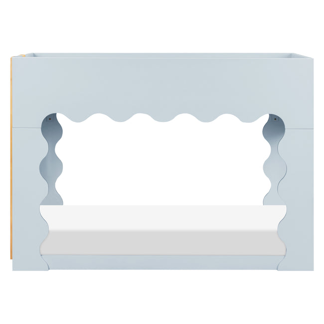 M31194PBHY,Babyletto Kids,Lido Wave Convertible Bunk Bed in Powder Blue and Honey