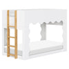 M31194WHY,Babyletto Kids,Lido Wave Convertible Bunk Bed in White and Honey