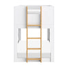M31194WHY,Babyletto Kids,Lido Wave Convertible Bunk Bed in White and Honey