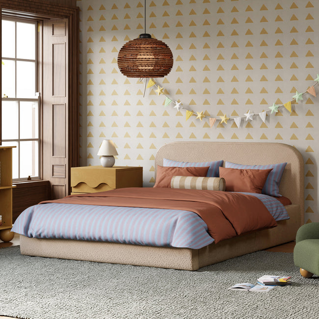 M31296CSG,Babyletto Kids,Nara Full Bed in Chai Shearling