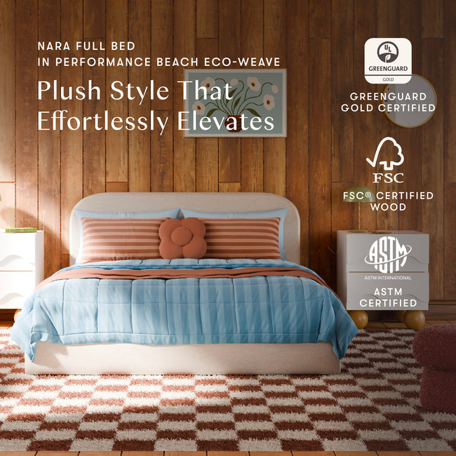M31296PBEW,Babyletto Kids,Nara Full Bed in Performance Beach Eco-Weave