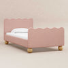 M31369PRSBRY,Babyletto Kids,Rizo Twin Bed in Performance Rose Boucle w/Raspberry Piping